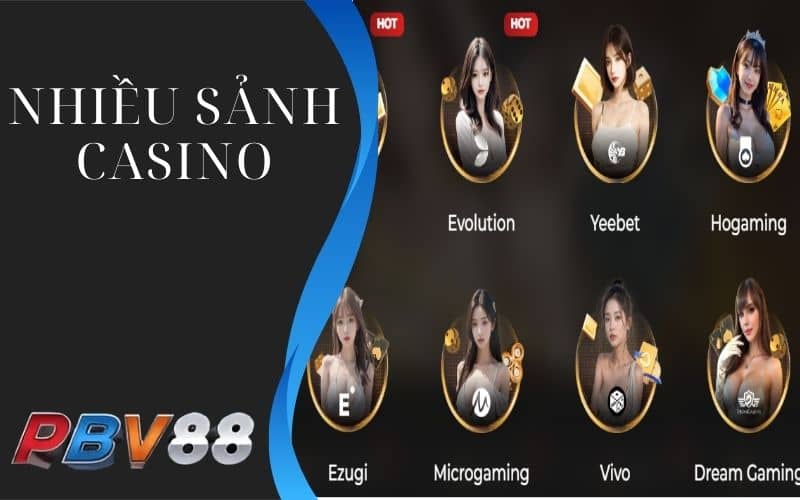 Casino PBV88 cung cấp cho người chơi nhiều sảnh cược Casino PBV88 cung cấp cho người chơi nhiều sảnh cược